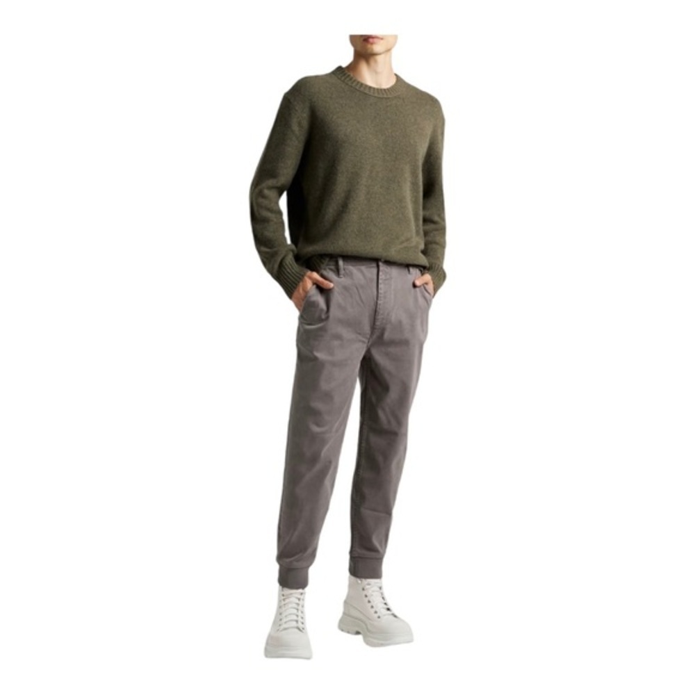 Frame NWOT Jogger Tapered Faded Lyocell‎ Twill High Rise Pants Gray 31